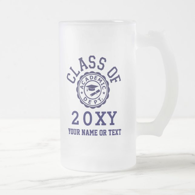 Class Of 20?? Frosted Glass Beer Mug (Right)