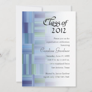 Class of 20XX  Colour Blocks and Stripes Invitation
