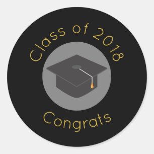 Class of 20xx Congrats w/ Graduation Cap Classic Round Sticker