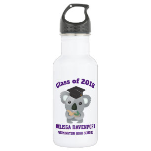 Class of 20xx Cute Koala Bear in Graduation Cap 532 Ml Water Bottle