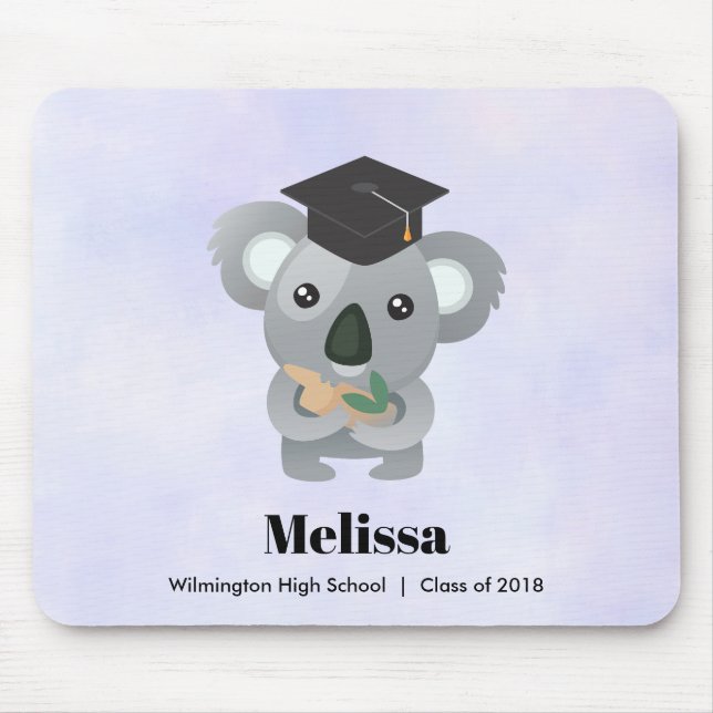 Class of 20xx Cute Koala Bear in Graduation Cap Mouse Mat (Front)