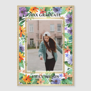 Class of 20XX Floral Photo Graduation Announcement