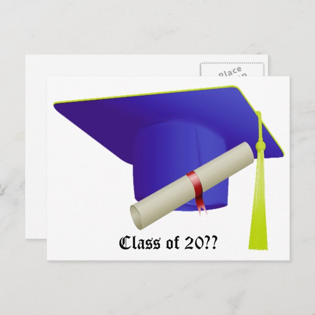 Class of 20XX Graduation Announcement Postcard (Front/Back)