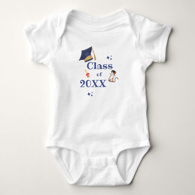 Class of 20XX- graduation hat  Baby Bodysuit (Front)