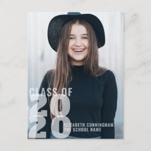 Class of 20XX Modern Photo Graduation Announcement Postcard