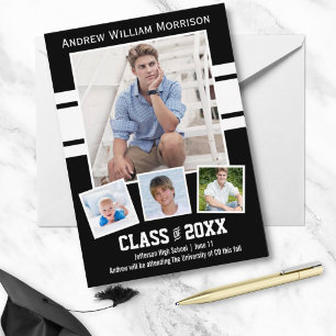 Class of 20XX Photo Collage Sport Graduation Party Invitation