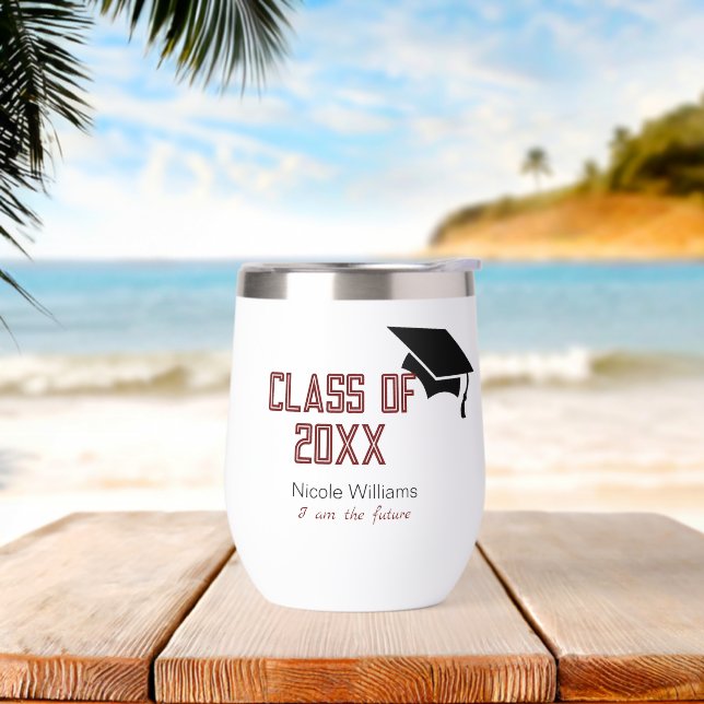 Class Of…20XX with Cap Thermal Wine Tumbler (Beach)