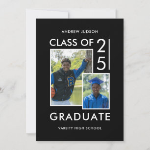 Class Of 26 Modern Black & White Photo Open House Announcement