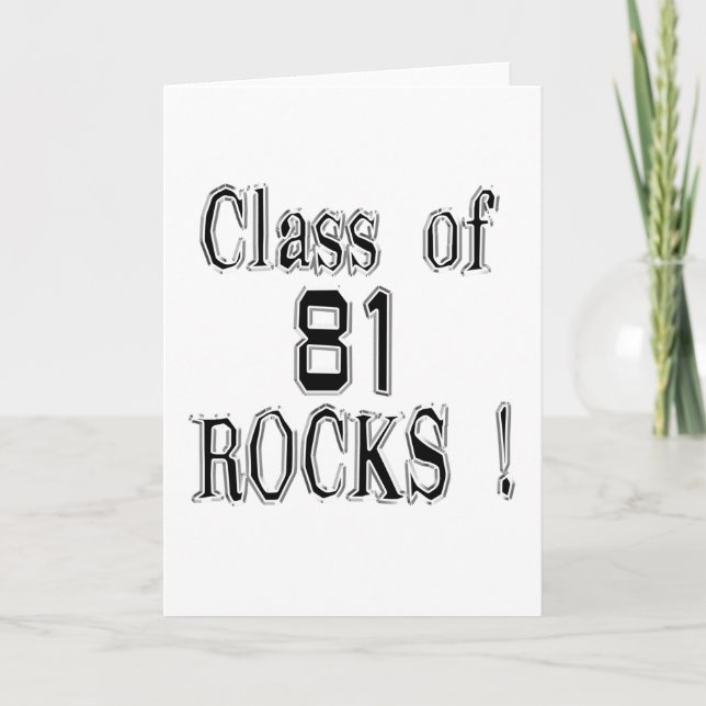 Class of '81 Rocks! Greeting Card (Front)