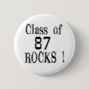 Class of '87 Rocks! Button