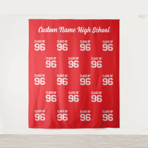 Class of 96, 30 Year High School Reunion Backdrop  Tapestry