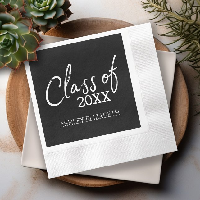 Class of ADD YEAR Graduation Party Napkin (Custom Graduation Napkins - Personalize these for the Grad Party)