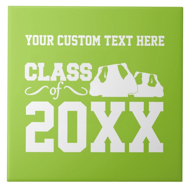 Class of ANY year custom ceramic tile (Front)