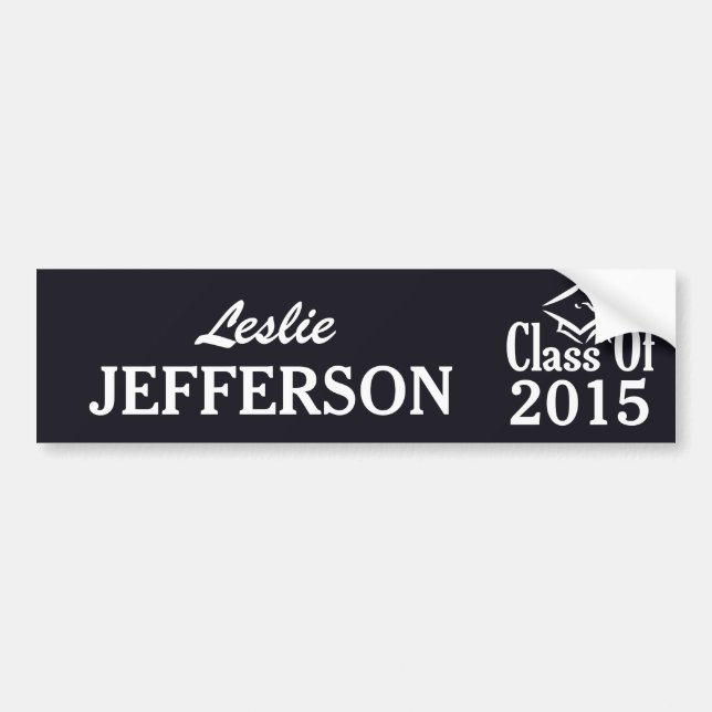 Class of ANY year custom text & color sticker (Front)
