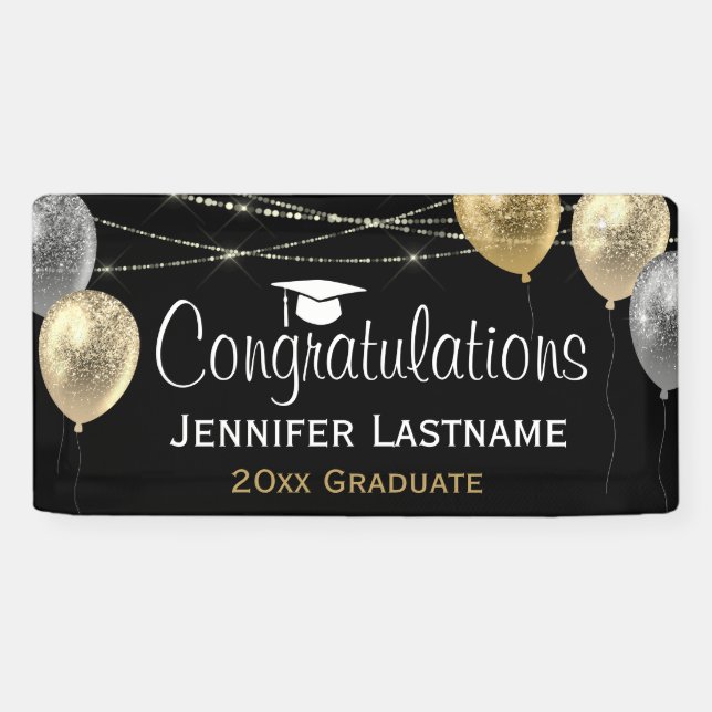 Class of any year Fancy Graduation Party Budget Banner (Horizontal)