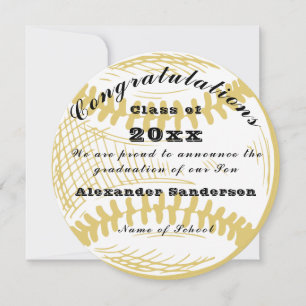 Class of Baseball School Graduation Announcement