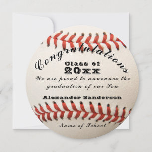 Class of baseball School Graduation Announcement