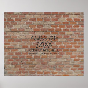 Class of   Brick "Write On My Wall" Keepsake Poster