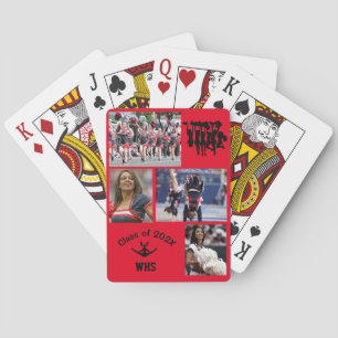Class Of Cheer Photo School Name Playing Cards