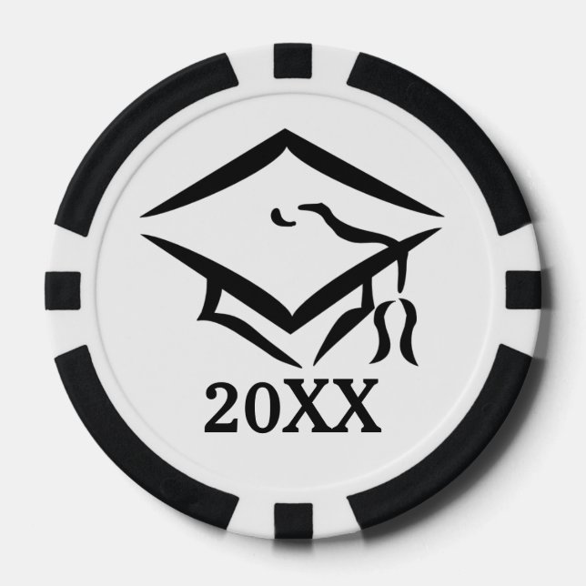 CLASS OF ... custom monogram & color poker chips (Front)