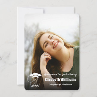 Class of-Grad-Custom Text-Black Overlay Announcement