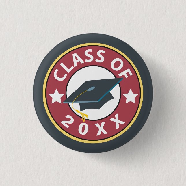 Class of Graduation 3 Cm Round Badge (Front)