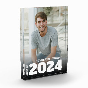 Class of Graduation Announcement Modern Photo Block