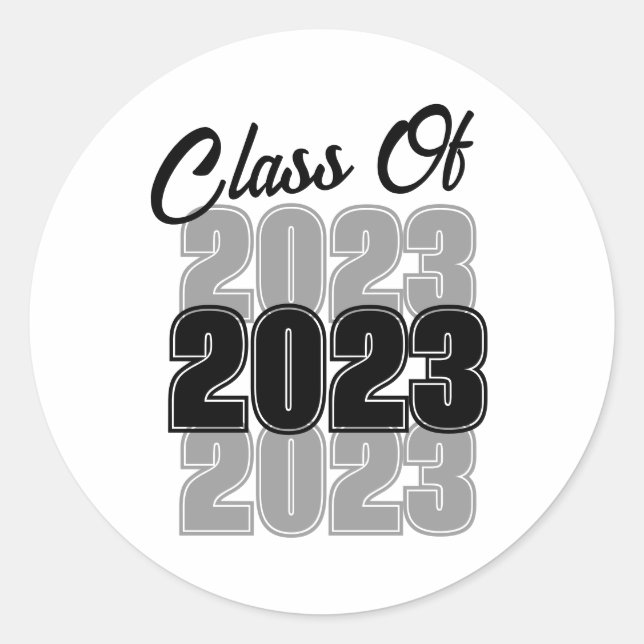 Class of Graduation Classic Round Sticker (Front)