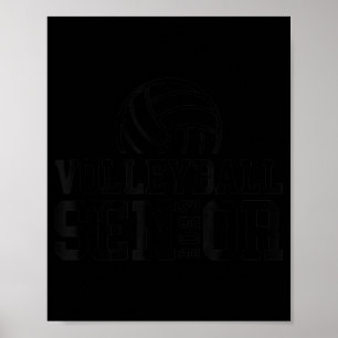 Class of Graduation Volleyball Senior Poster