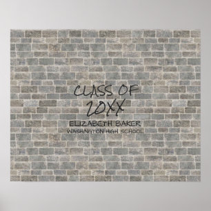 Class of   Grey Brick "Write On My Wall" Keepsake Poster