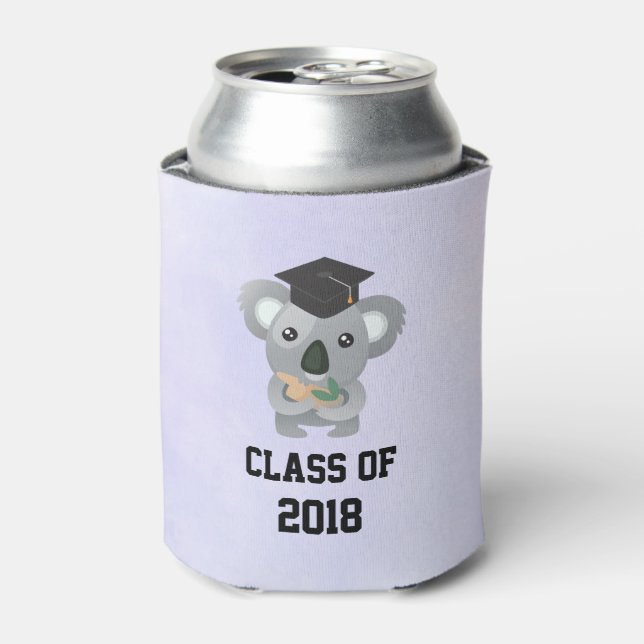Class of Koala Bear in a graduation Cap Can Cooler (Can Front)
