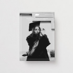 Class of Modern Grad Cap Photo Graduation Invitation