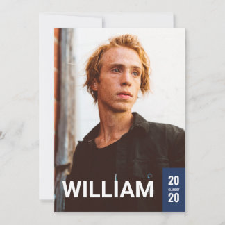 Class of Modern Tag Grad Invitation Card