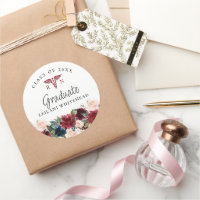 Class of Nursing Graduate Burgundy Floral