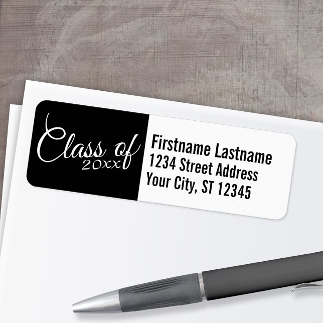 Class of with Custom Year and High School (Custom Return Address Labels - Low Minimum)