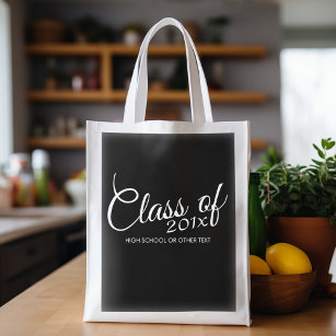 Class of with Custom Year and High School Reusable Grocery Bag