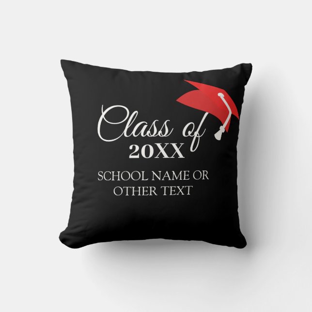 Class of with Custom Year and School Cushion (Front)