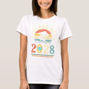 Class Of Year 2028 For Men Women Graduation Senior T-Shirt