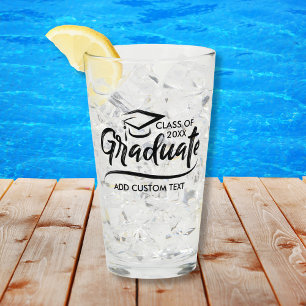 Class of Year 20XX Party Gift Custom Graduation Glass