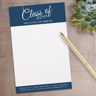 Class of Year and School - minimal Thank you Stationery