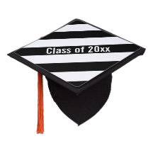 Class of Year Black and White Stripes