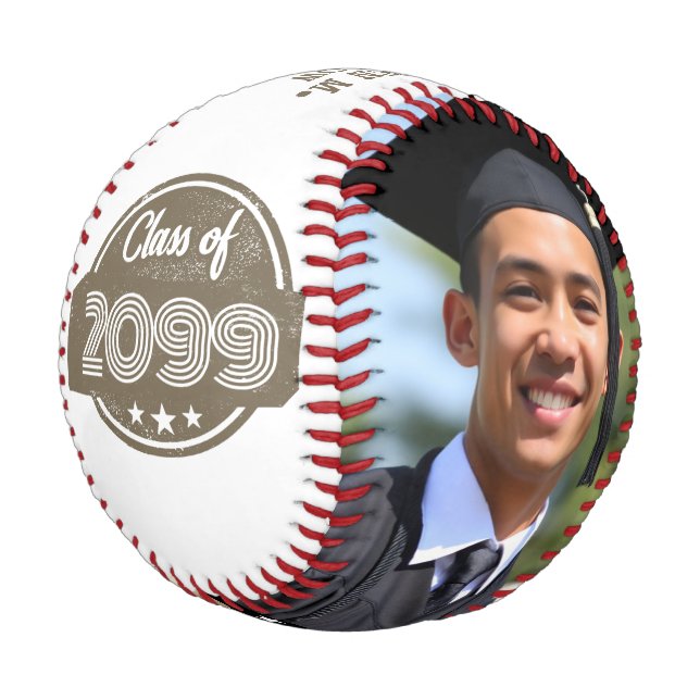 Class of Year Graduate Custom Photo Baseball (Angled)