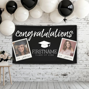 Class of Year Graduation 2 Graduate Photo Collage Banner