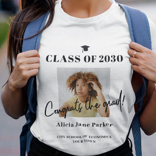 Class of year photo graduate congrats grad script T-Shirt