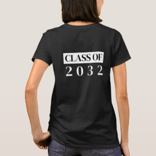 Class of year, typography back text T-Shirt