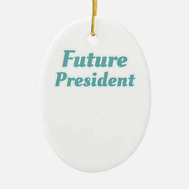 Class President Student Gift Future President Gift Ceramic Tree Decoration (Front)