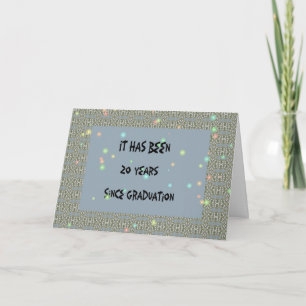Class Reunion, 20 yrs. Slate Blue Invitation