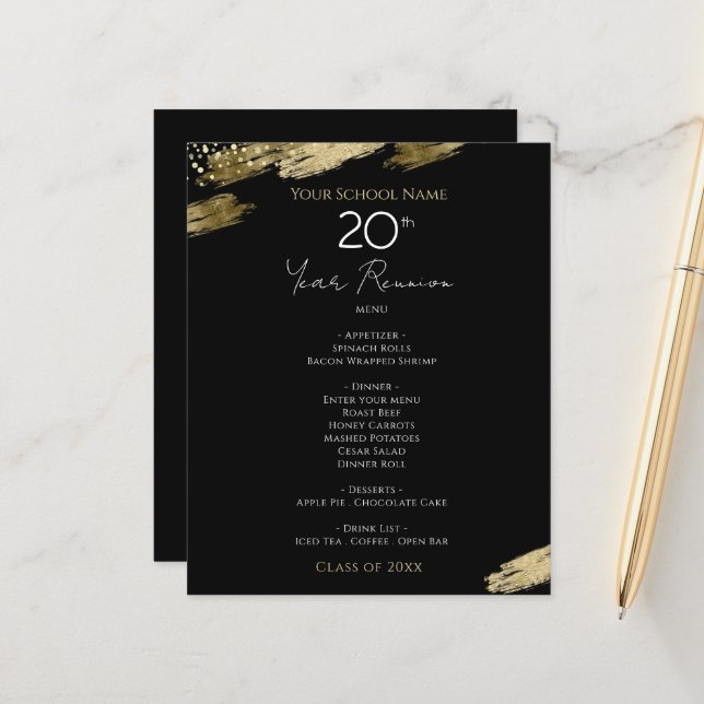 Class Reunion Black and Gold Event (Front/Back In Situ)