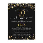 Class Reunion Black Gold Stars Lights Any Year