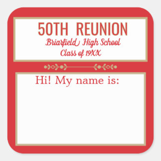 Class Reunion custom Name badge stickers